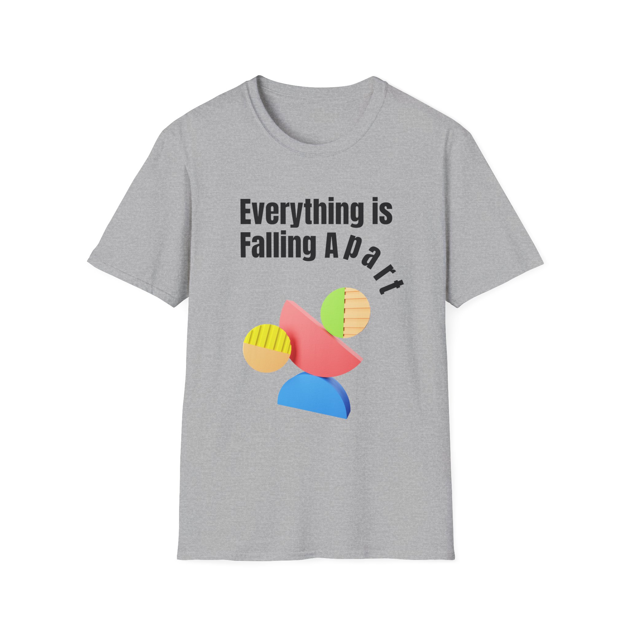 Everything Is Falling Apart T-Shirt | Abstract Geometric Graphic - Image 2